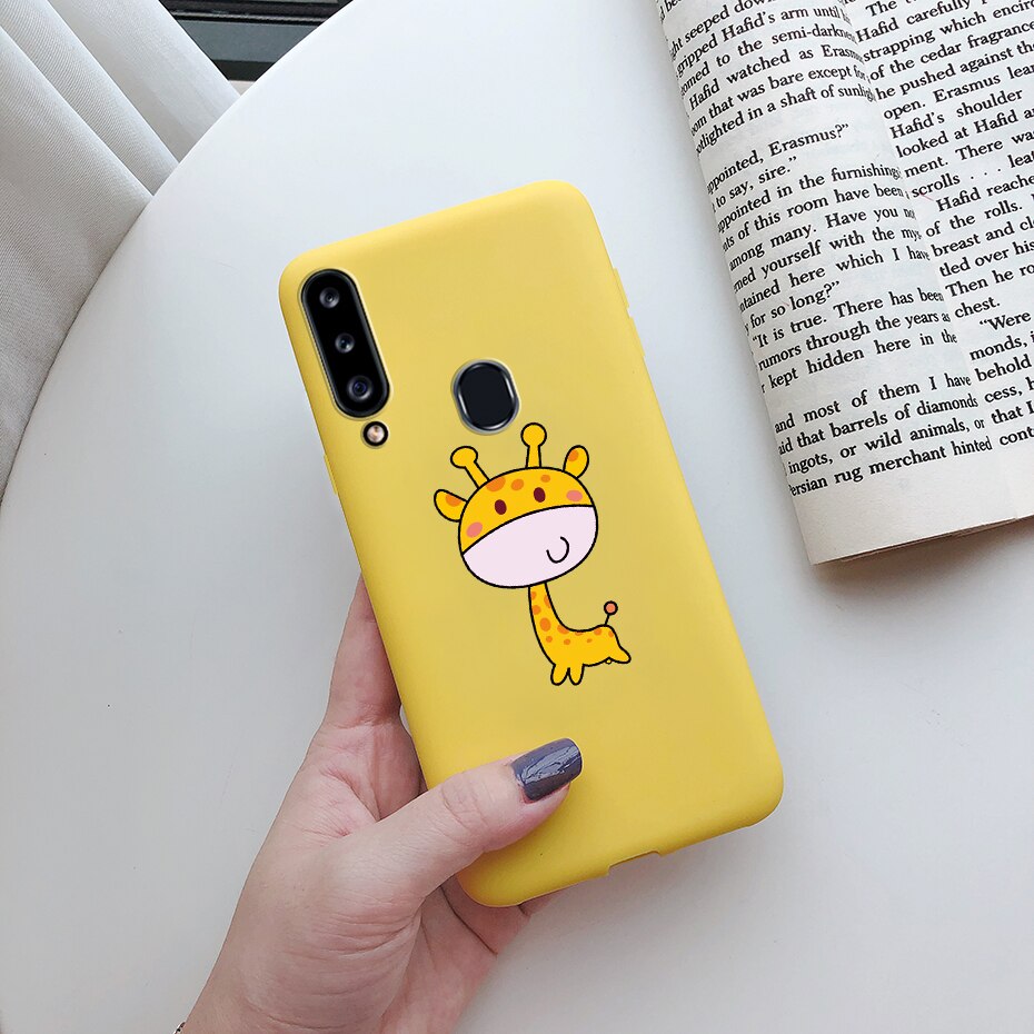 Hoesje voor samsung galaxy  a20s hoesje tpu siliconen hoesje voor samsung  a20s a207f a 20s a20 20 s a207 telefoon achterkant hoesje: Oranje