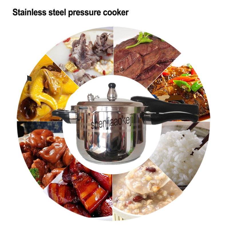 Stainless steel pressure cooker 16cm Cooking Pan Household kitchen stew pot Commercial Pressure cooker stove Kitchenware 2L