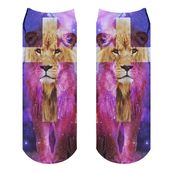 BAEKADOO Unisex Casual algodón 3D dibujos animados impreso Calcetines: A118