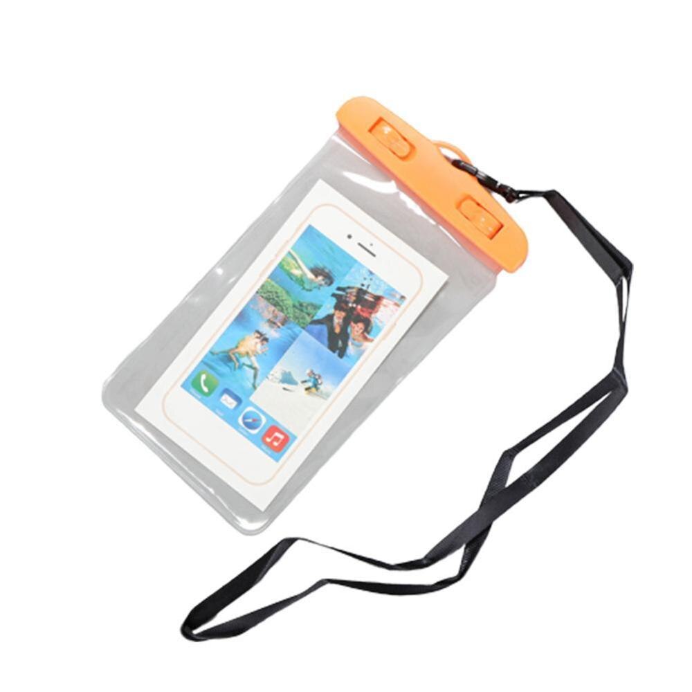 Mobiltelefon universell vanntett veske svømmeveske deksel bag undervannskoffert vanntørt basseng strandski til telefon sport  o7 y 7