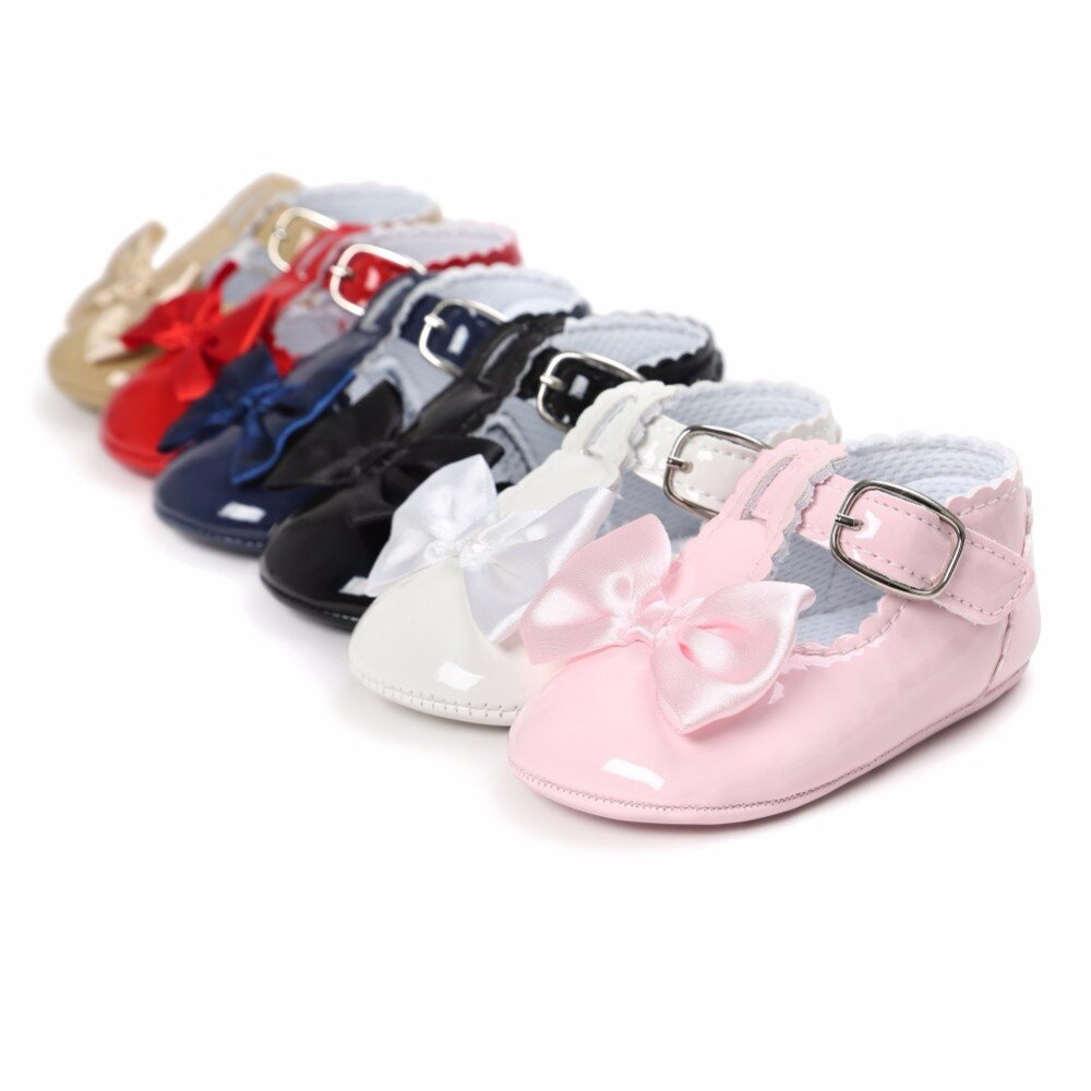 Baby Meisje Schoenen Spiegel Lente Baby Girl Eerste Wandelaars Mooie Pu Schoenen Prinses Antislip Baby Zachte Schoenen