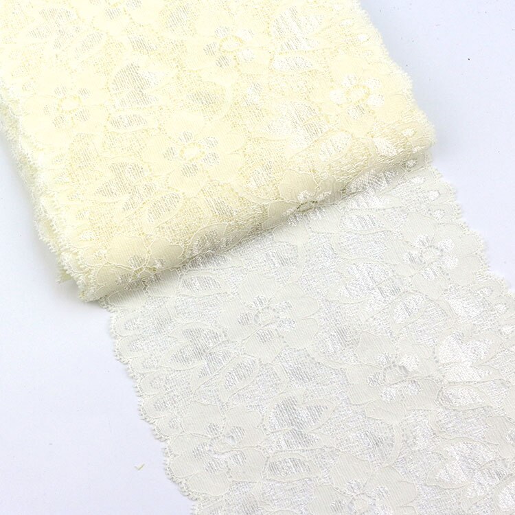 Ruban de dentelle souple à motif Floral de 16cm, fournitures d'artisanat en dentelle, robe pour vêtements dessus soutien-gorge décoration blanche, guipure dentelle: Beige