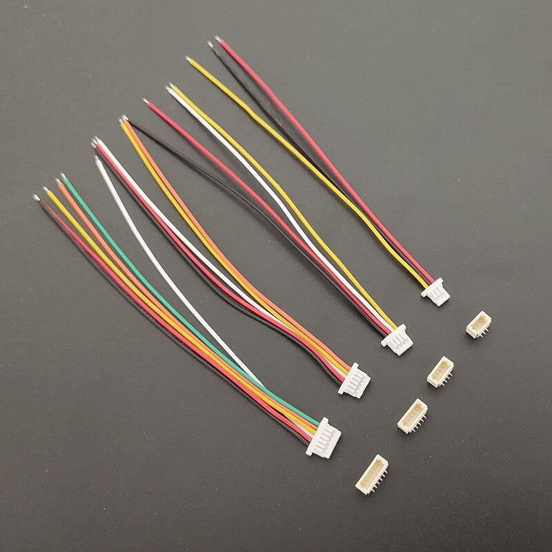 10 SETS Mini Micro SH 1.0 2Pin 3/4/5/6/12P JST Male &amp; Female PCB Connector with Wires Cables 100MM