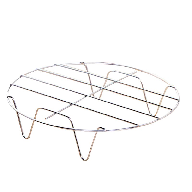 Stainless Steel Cooking Rack Round Baking And Cooling Steaming Rack W Stand Cookware Microwave Rack Kitchen Supplies