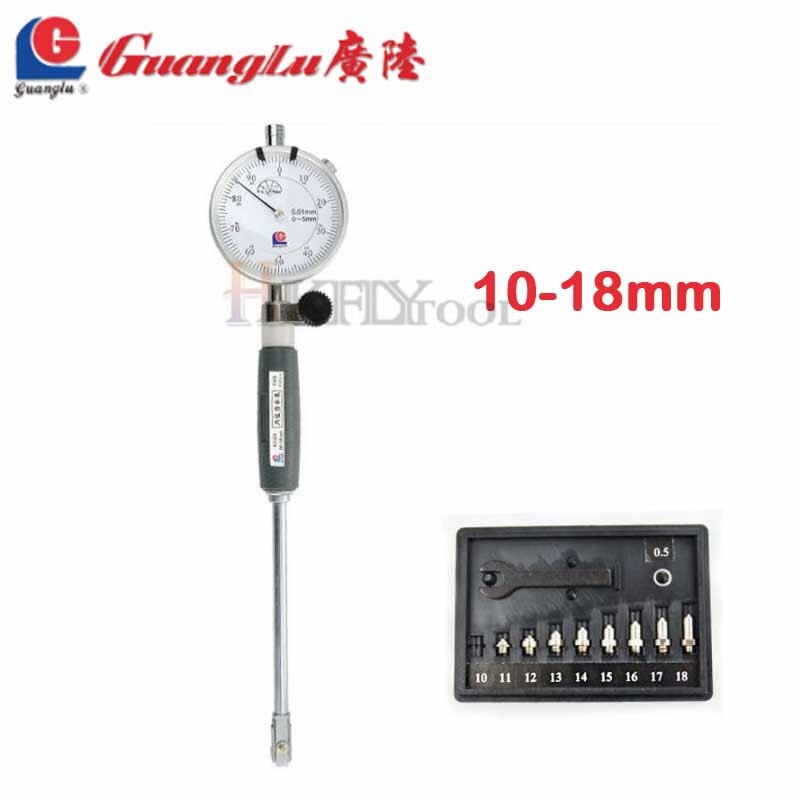 Guanglu cadran alésage jauge 50-160mm moteur cylindre indicateur jauge de mesure 0.01mm micromètre cylindre alésage interne moteur jauge: 10-18mm