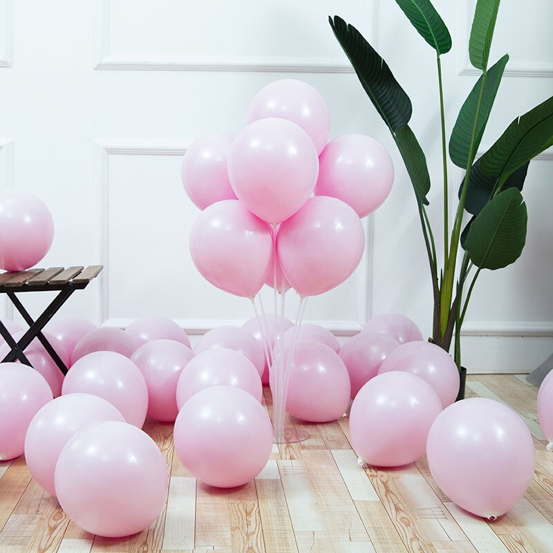 A lot Matte Pure Pink Balloons Wedding Decoration Birthday Party Baby Shower Round Helium Ballon 5inch12inch 18inch 36inch