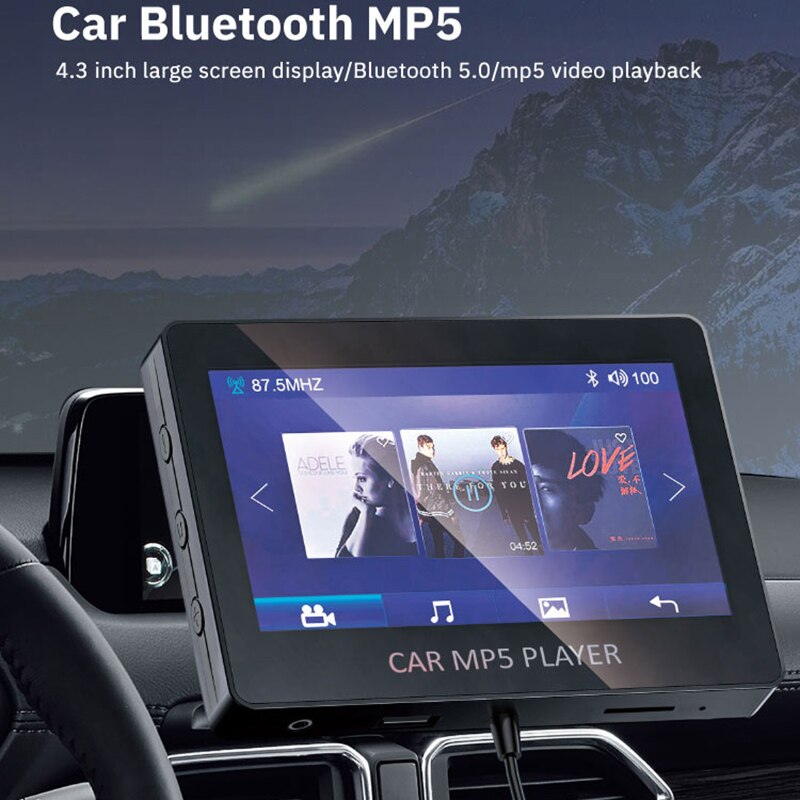 Reproductor multimedia MP5 con Bluetooth para coche, transmisor FM, compatible con disco TF U, reproductor de música con control remoto, 5,0