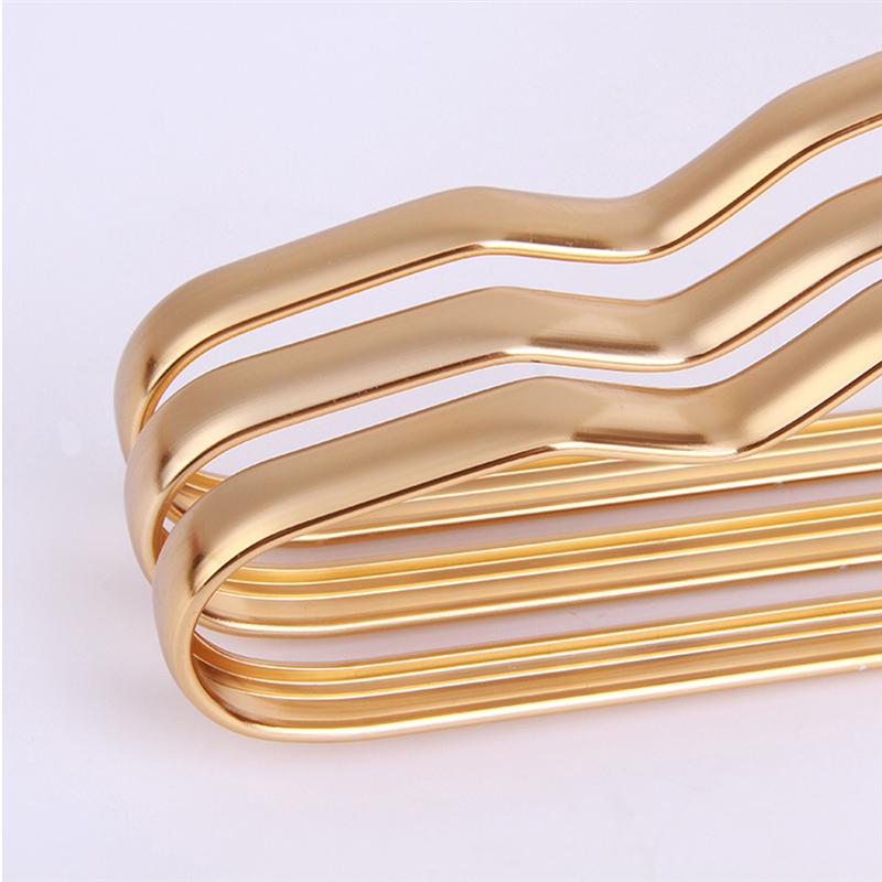 Aluminiumlegering Kleding Hanger 5/10Pcs Golden Duurzaam Binnenlandse Jas Volwassen Kinderen Opknoping Benodigdheden Organisator