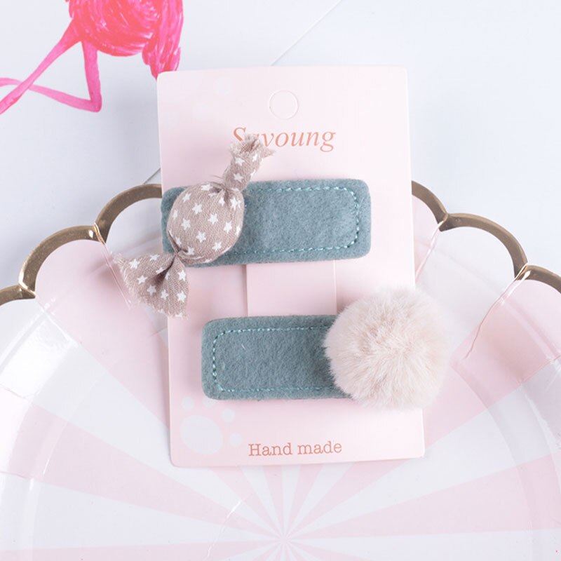 2 pièces Mignon Kid Filles Pinces À Cheveux Bonbons Tandem Boule Pompon Épingles À Cheveux Barrettes Chapeaux Bébé Enfants Cheveux Accessoires Chapeaux