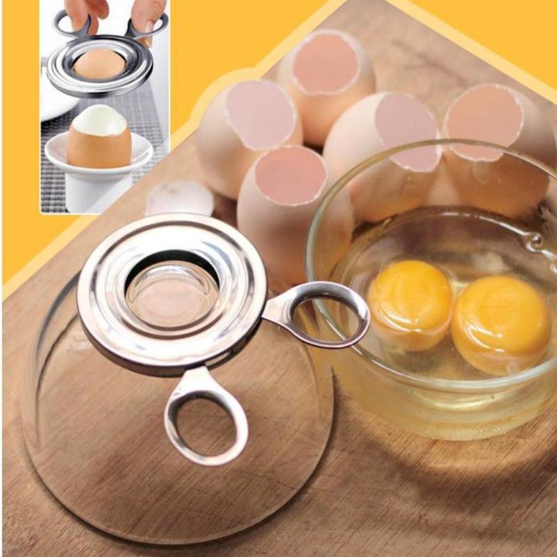 Casca De Ovo Cozido cru Abridor Cortador Cozinha Dispositivo Doméstico de Aço Inoxidável