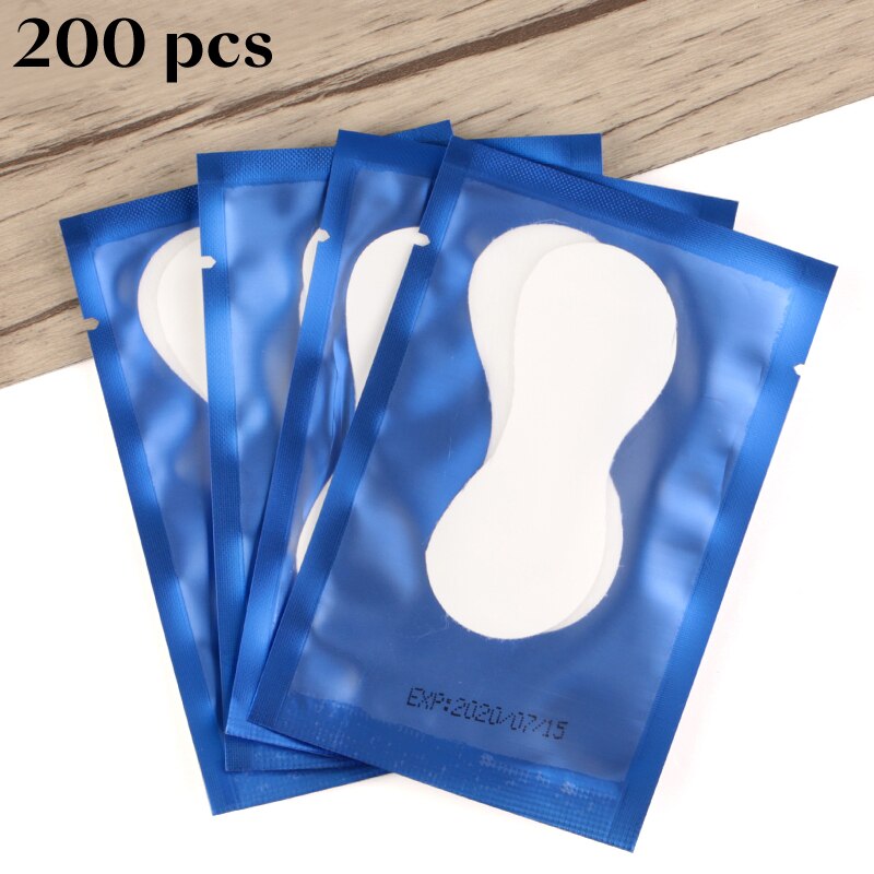 200Pairs Wimper Extension Papier Patches Hydrogel Gel Pads Pluizende Geënt Valse Wimpers Benodigdheden Make Gereedschap