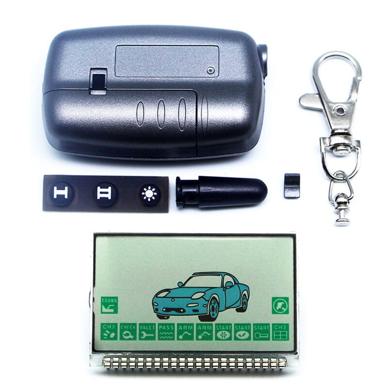 A6 LCD Display For Russian Version Two way Car Alarm System Starline A6 lcd Remote Control Keychain Key Chain Fob: case and cover2
