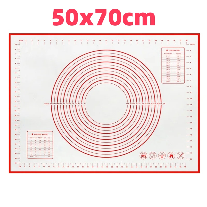 Tapete de cozimento de silicone almofada de amassar tapete de massa pizza bolo fabricante de massa cozinha cozinhar grill antiaderente gadgets bakeware esteira de pastelaria: Bege