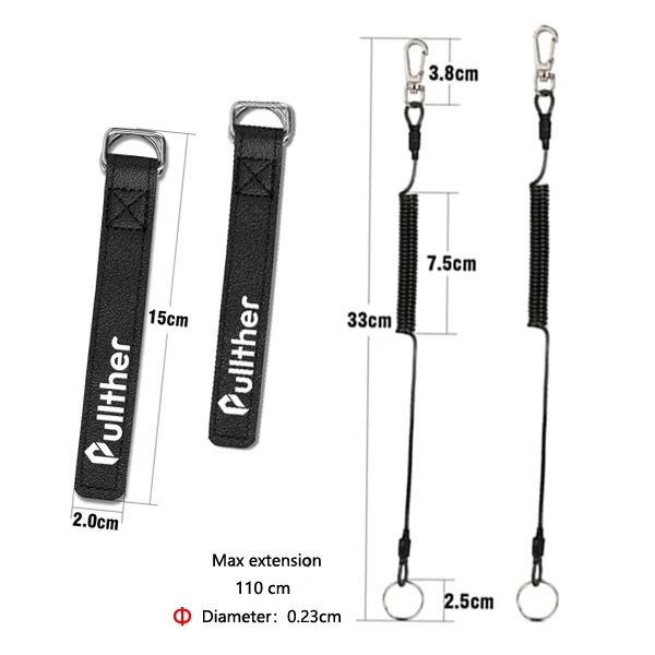 Pullther Angelrute Hosenträger Verschluss Halter Krawatte Gürtel Wrap Straps Teleskop Elastische Retention Seil Sicherheit Angeln Werkzeuge: Rot