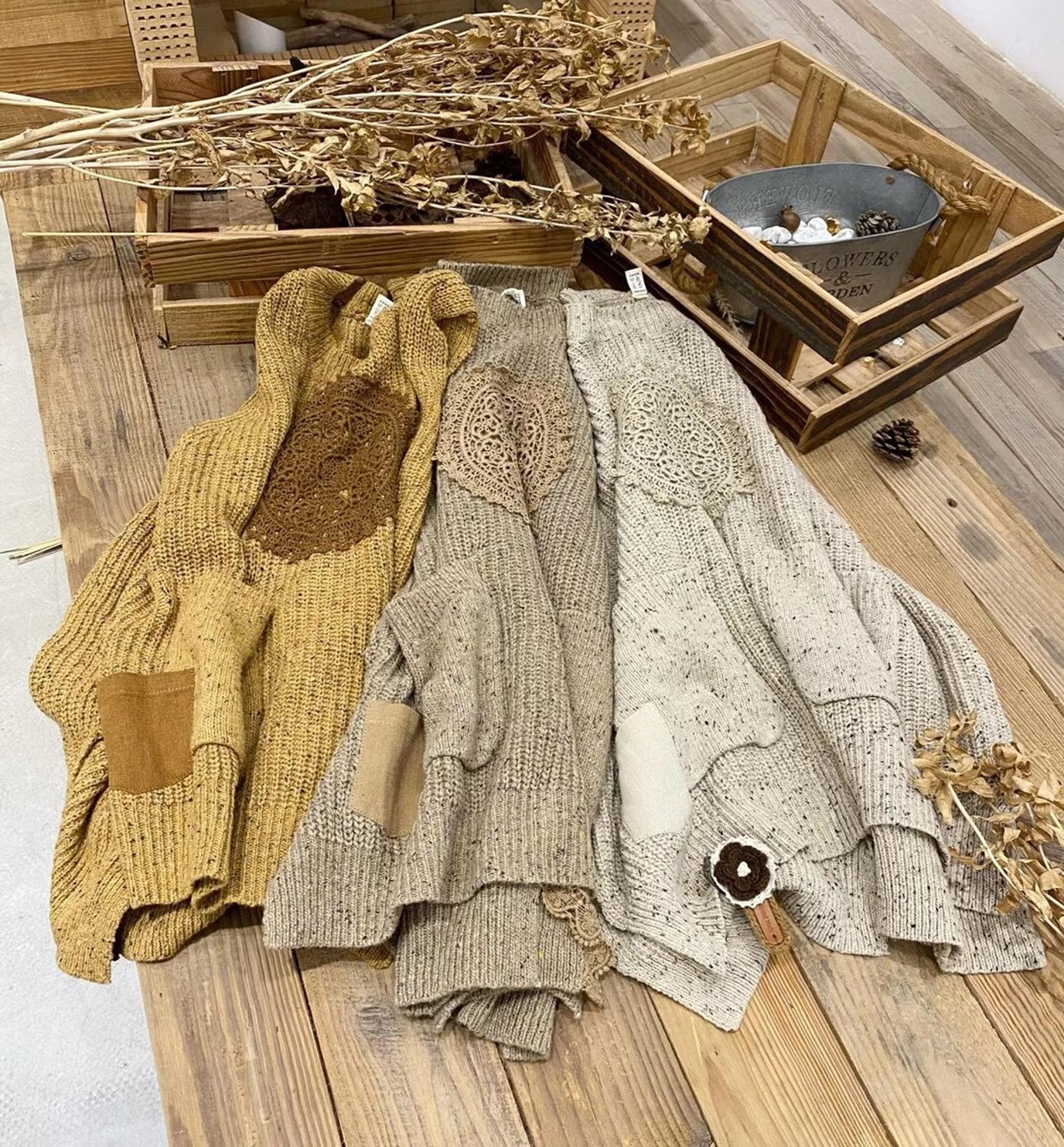 Japanse Retro Capuchon Gebreid Vest Vrouwelijke Herfst Winter Rits Zakken Trui Jas Vrouwen Casual Losse Solid Knitwear Vrouw