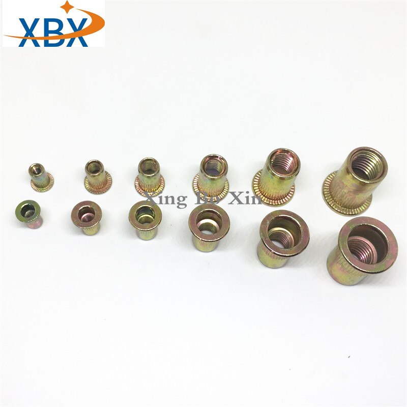 150Pcs M3 M4 M5 M6 M8 M10 Klinknagel Moer Carbon Staal Plated Zink Insert Noten Hardware Fasteners