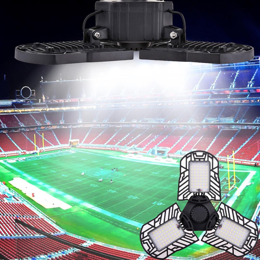 60 W Energy-saving LED Garage Lights Deformable 6000 lm Adjustable Trilight Ceiling LED Light with Three Folding Panels