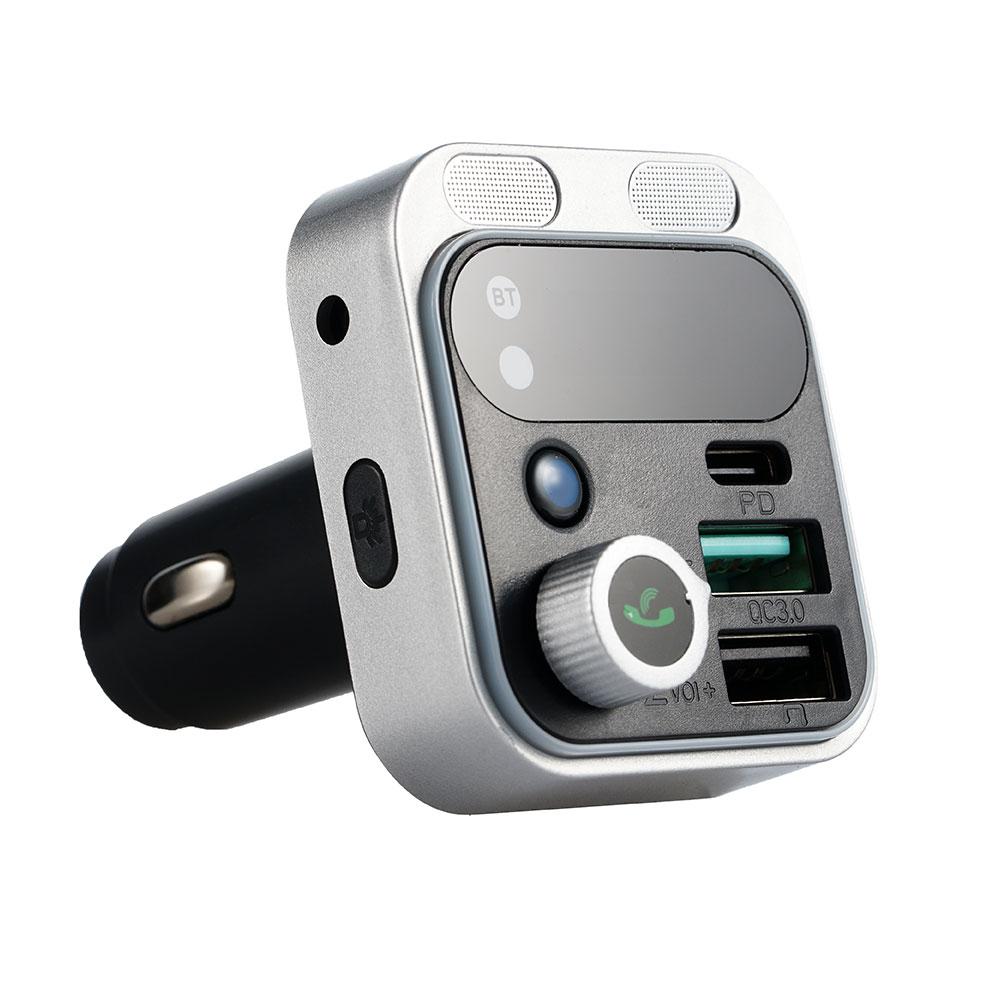 Bluetooth 5,2 FM Absender Für Auto Stärkere Dual Mikrofone Tiefe Bass Klang 48W PD QC 3,0 Auto Ladegerät Bluetooth Adapter: Default Title