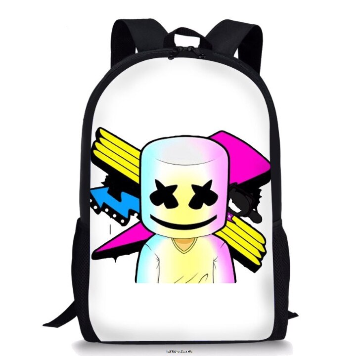 Kid Boys Girls School Bag Mochila Infantil DJ Marshmello Backpack 3D Prints Waterproof with Crewmate Christmas On Sell: 15