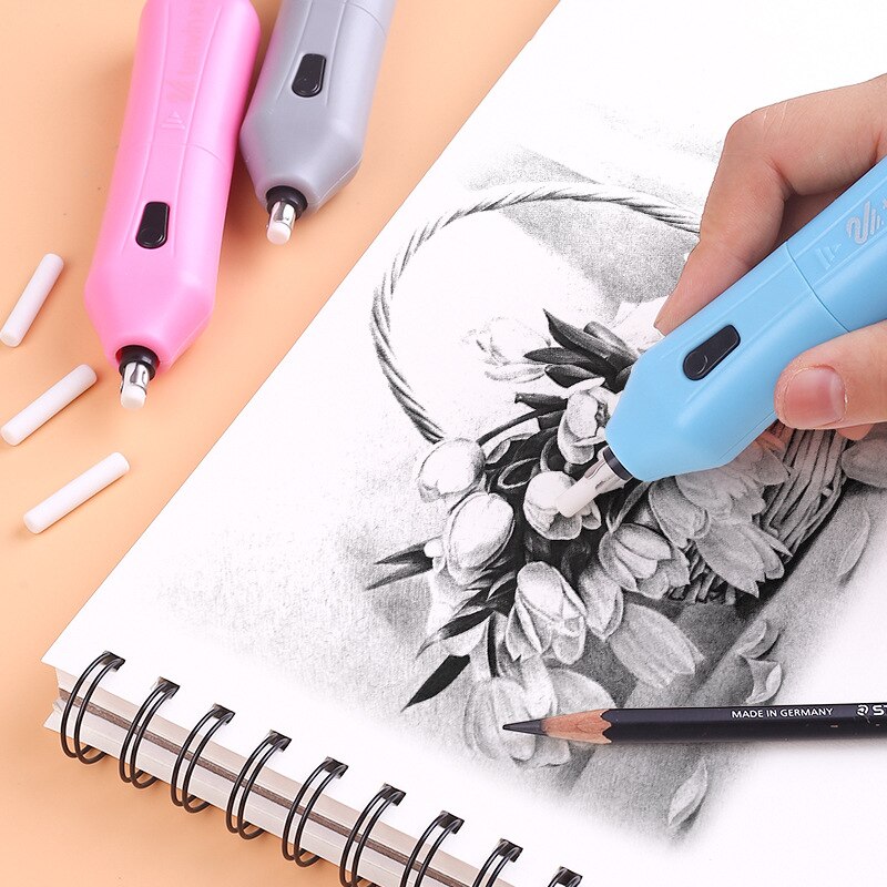 Arte esboço borracha borracha elétrica lápis eletrônico borrachas para pintura desenho crianças presente artigos de papelaria escritório escola suprimentos