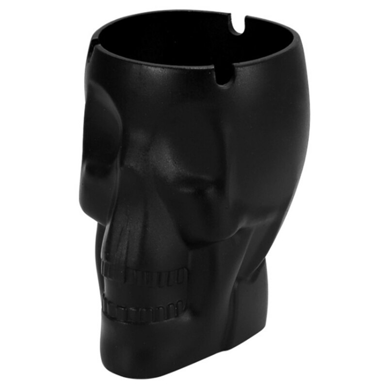 Asbak Vlamvertragende Asbak Aluminiumlegering Schedel Desktop Asbak Grappige Asbak Thuis Asbak: black