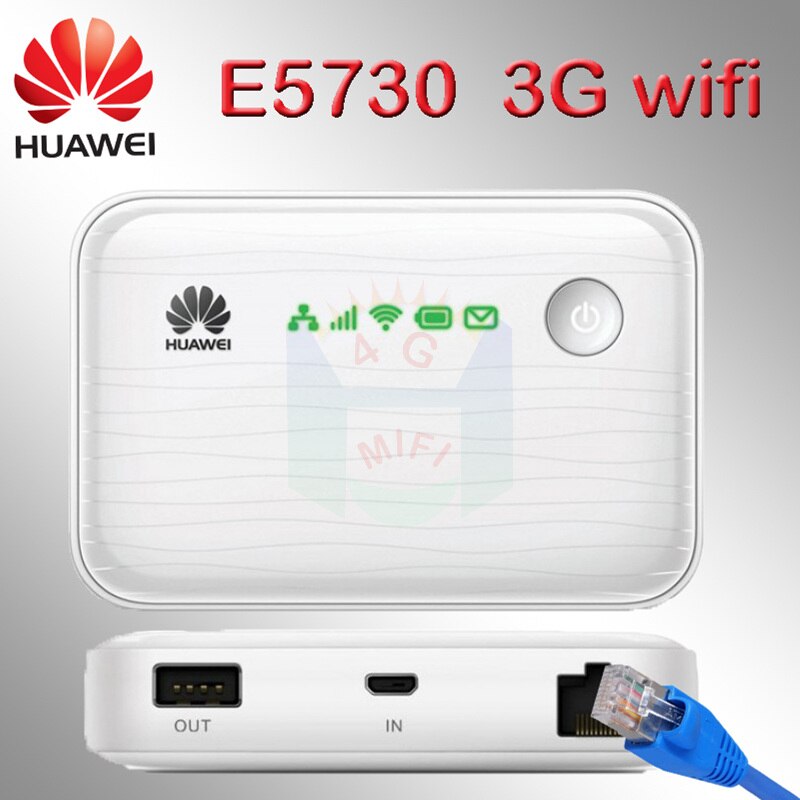 Huawei power bank 5200 mah  e5730 wi- fi modem 3g router  rj45 wifi ethernet wireless 3g wifi router med sim -kort slot modem