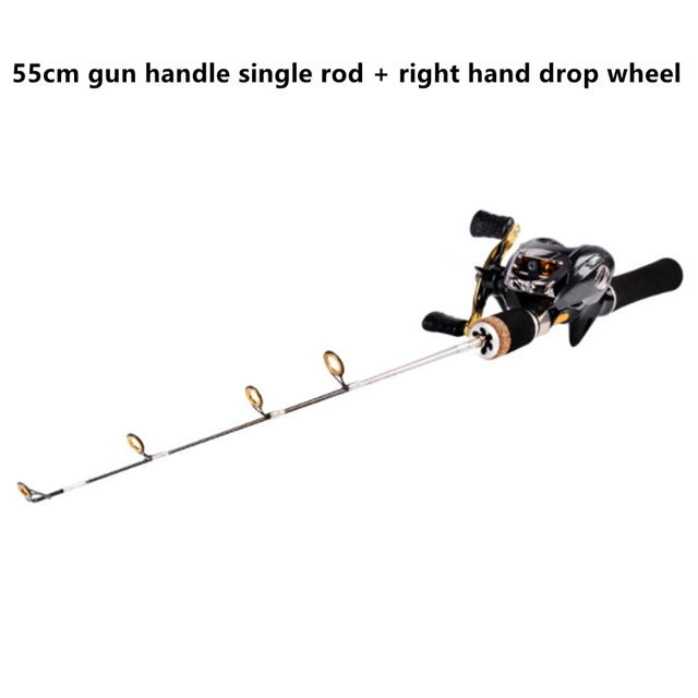 Ice Fishing Rod Set 55cm/85cm Epoxy Material Ultra Short Raft Rod Rod Travel Fishing Tackle