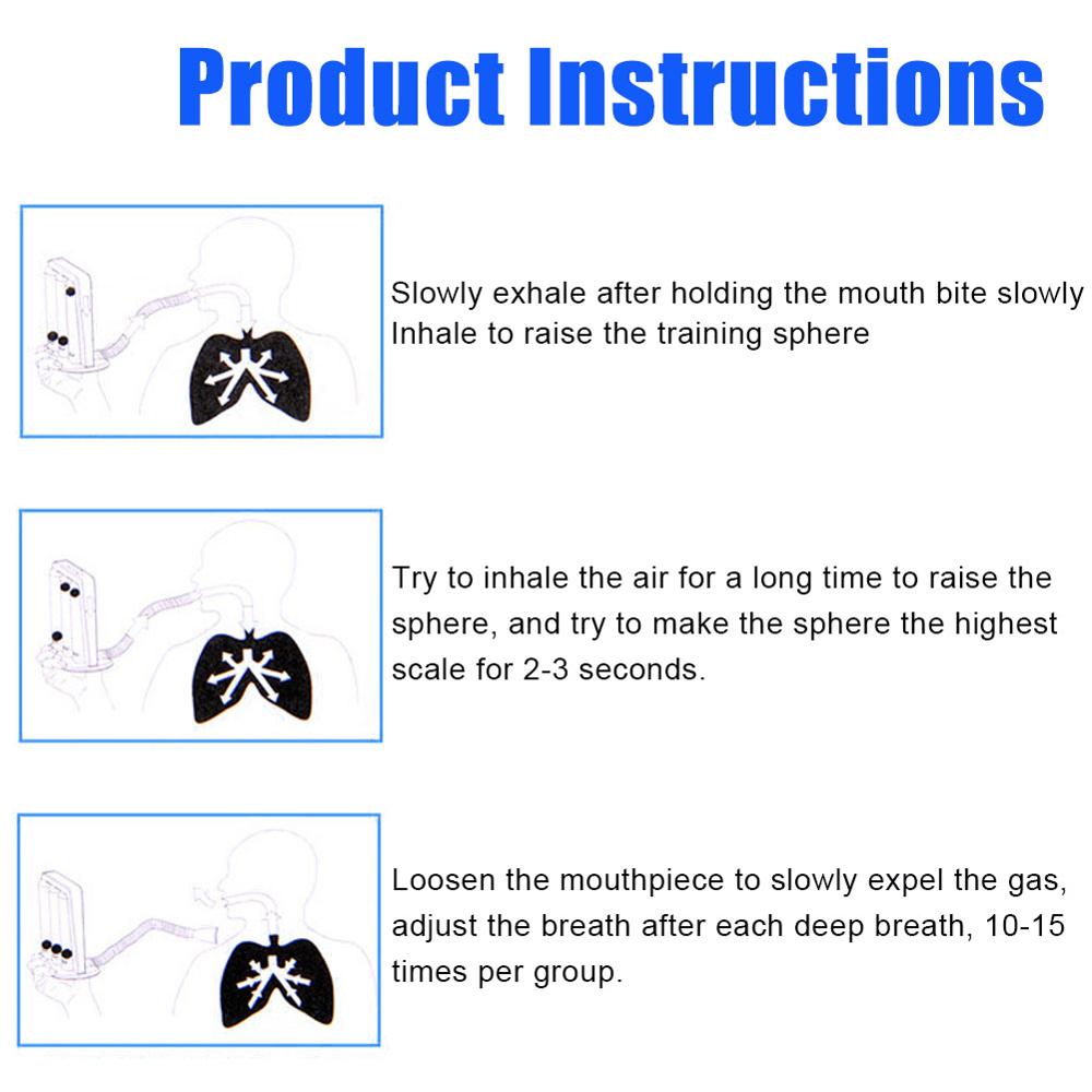 Three-Ball Instrument Breathing Training Device Spirometry Measuring Device Lung Function Exercise Rehabilitation Device