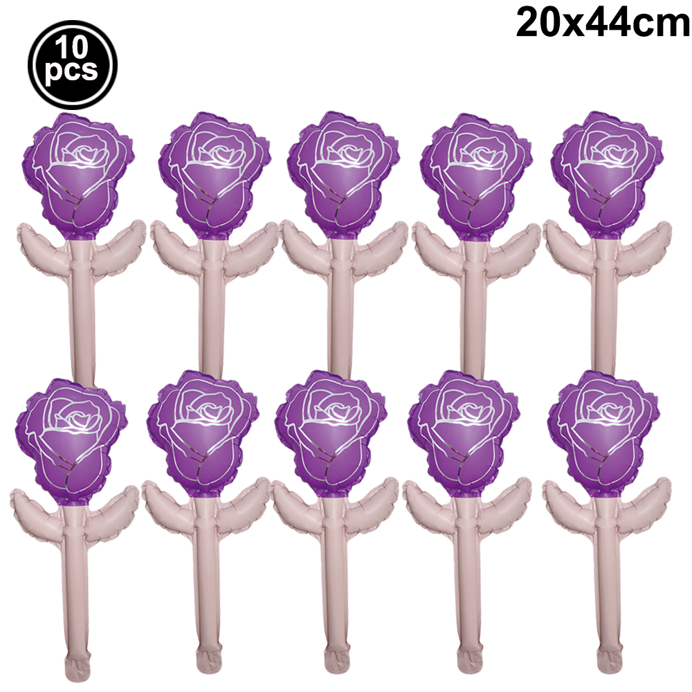 10pcs Mini Rose Flower Balloons Rose Shaped Balloons Birthday Wedding Balloon Mother's Day Decoration Baby Shower Party Supplies: Fluorescence Yellow