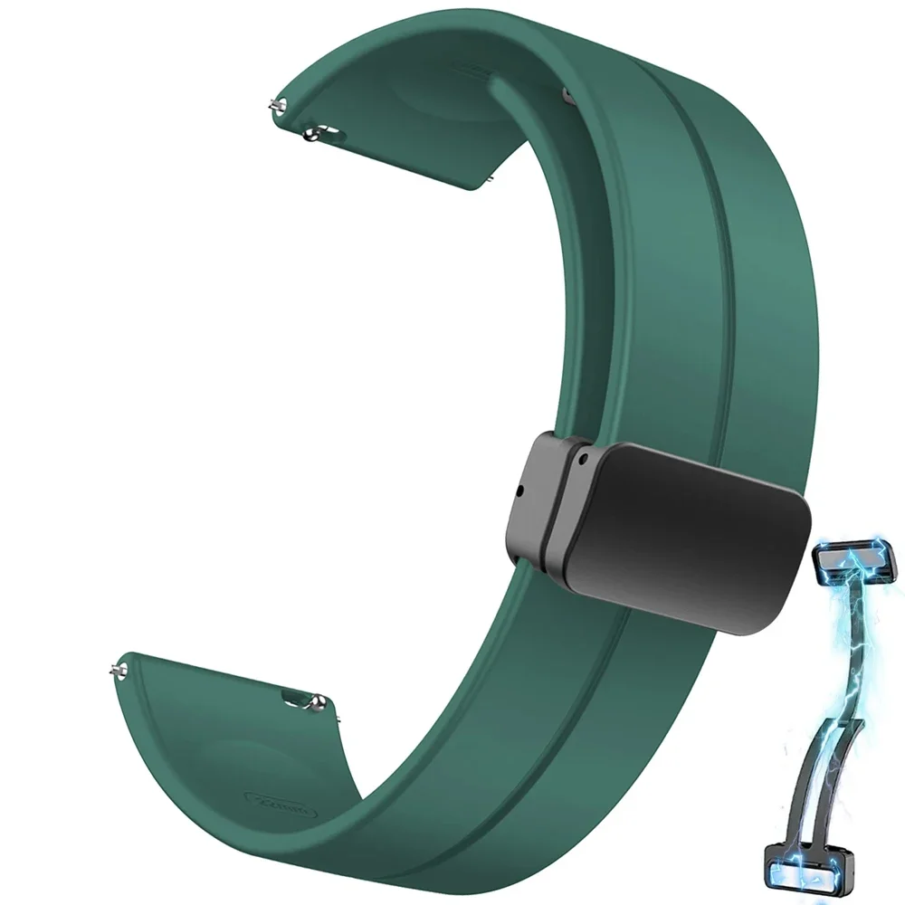 For Garmin Venu 3 2 Sq Bracelet Replacement for Garmin Forerunner 255 265 245 165 Band 20mm 22mm Magnetic Buckle Silicone Strap