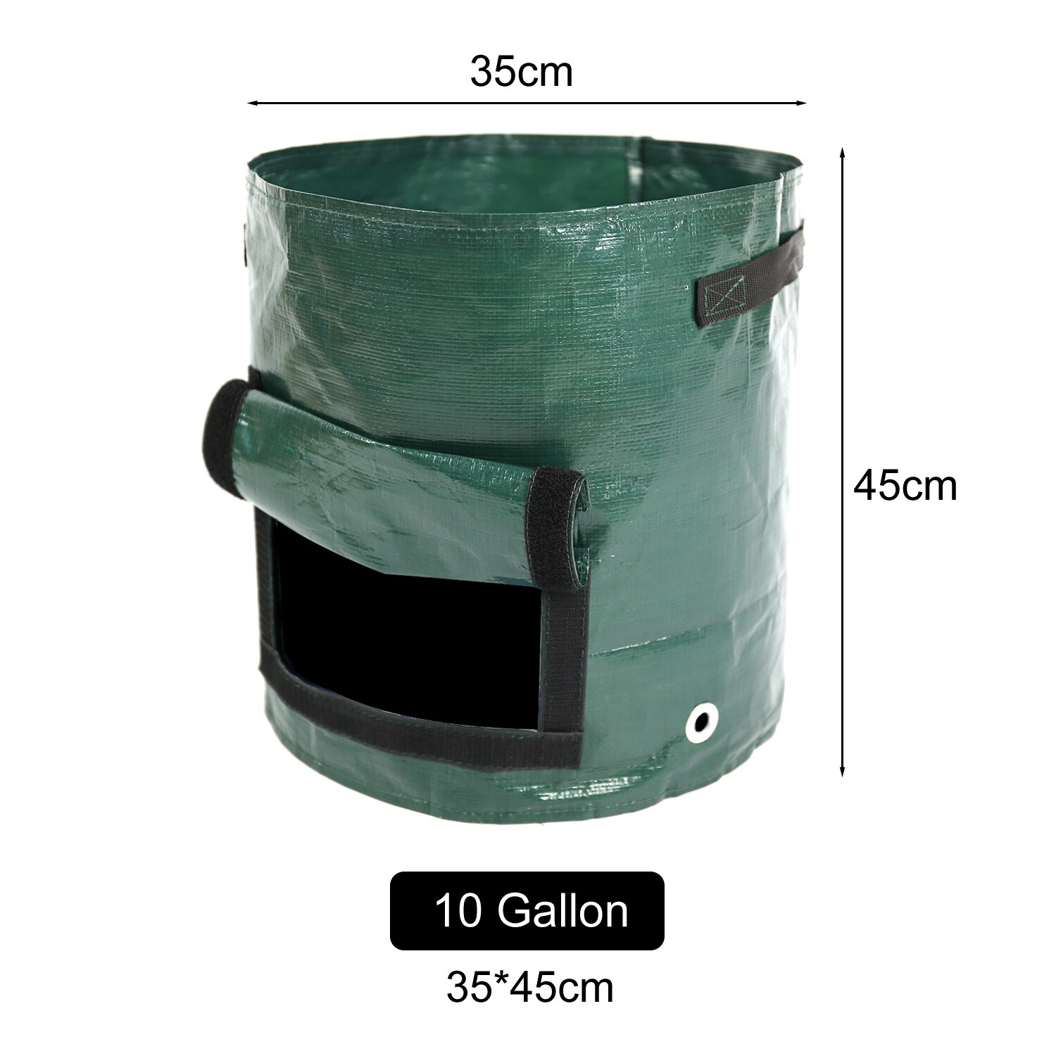 LIANYG 7/10 gallons aardappel kweken container zak kas tuin transparant zichtbaar planten groenten kweken zak DIY plant zaad planten groeien 183 ( kleur: zwart, maat: 3 stuks 10 gallons 43L