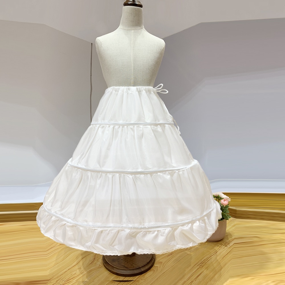 Jupes Tutu blanches pour filles | Jupes pour enfants 3 créoles, accessoires de mariage, Crinoline, vêtements pour enfants