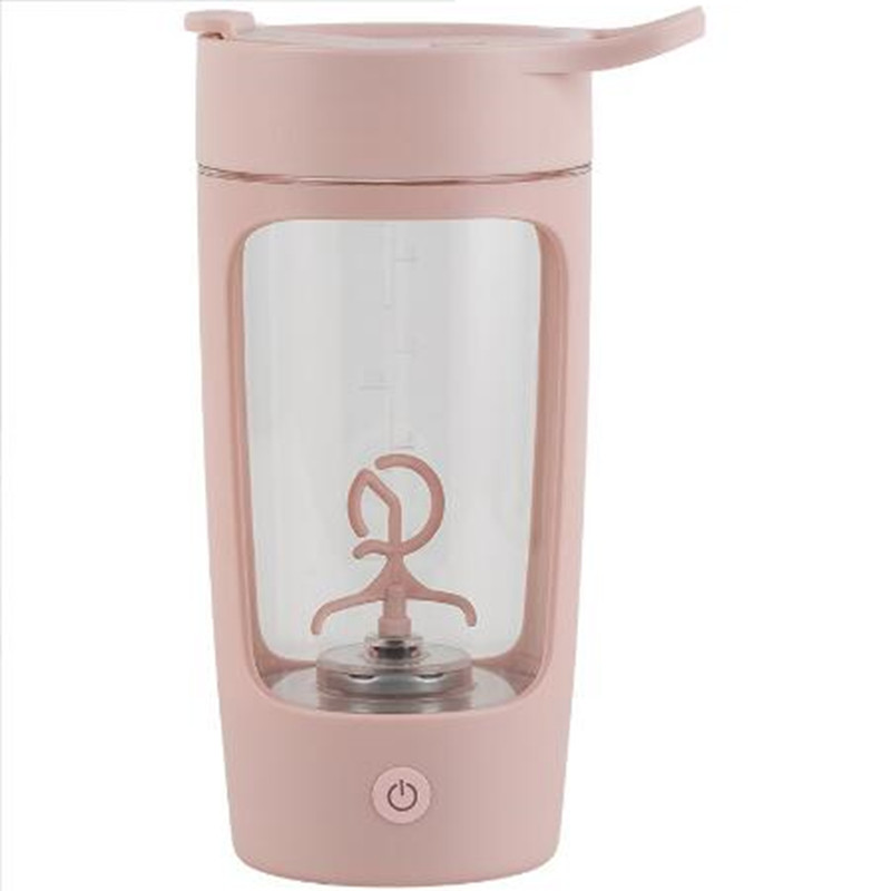 600Ml Wei-eiwit Automatische Mixer Mok Shaker Fles Zelf Roeren Mok Usb Charge Bidon Draagbare Voor Gym tritan: Roze