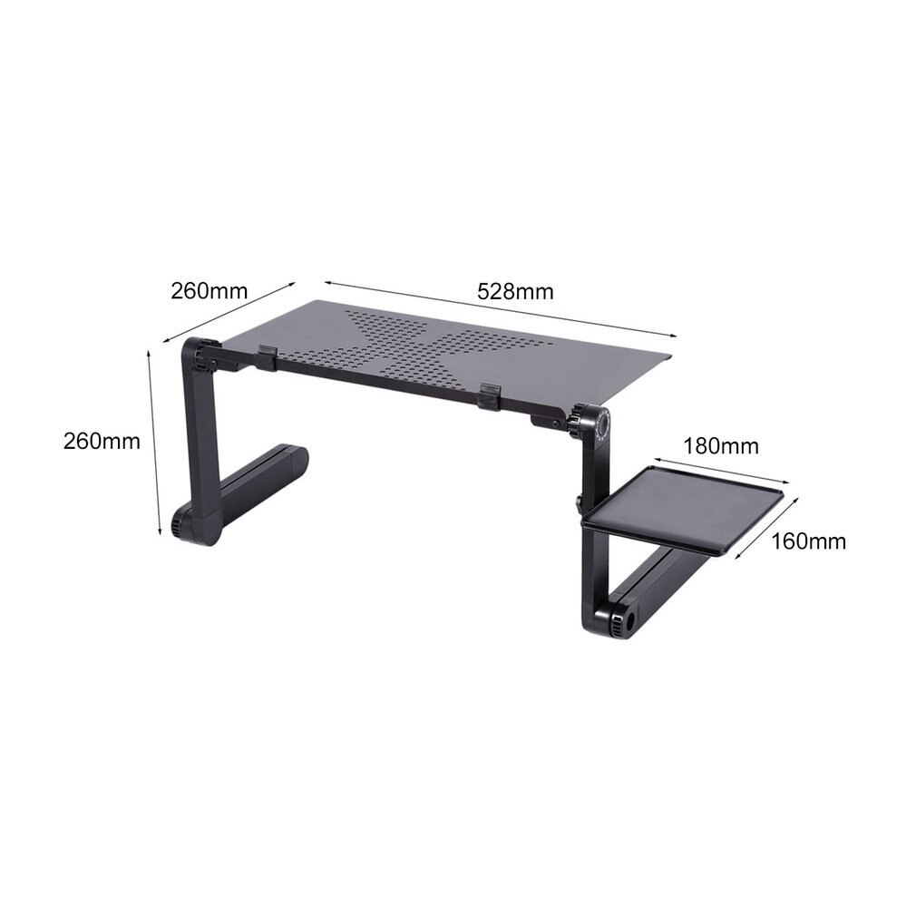 Adjustable Multi-function Ergonomic Mobile Laptop Foldable Table Stand Bed PC Tray Laptop Folding Desk With Mouse Board