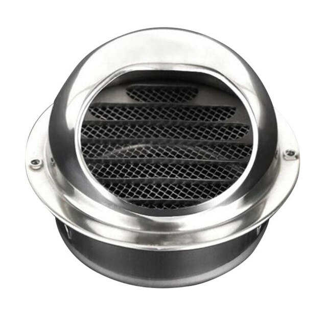 Stainless Steel Round Bull Nosed External Extractor Wall Vent Outlet Tumble Dryer Vent Pipes Bathroom Vents: 100mm
