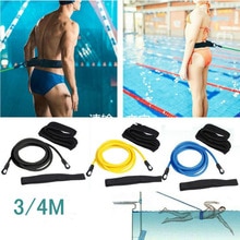 Cinturón elástico de resistencia para Entrenamiento de natación, cuerda de seguridad ajustable de 3/4m, tubos de látex, banda de cuerda elástica para natación