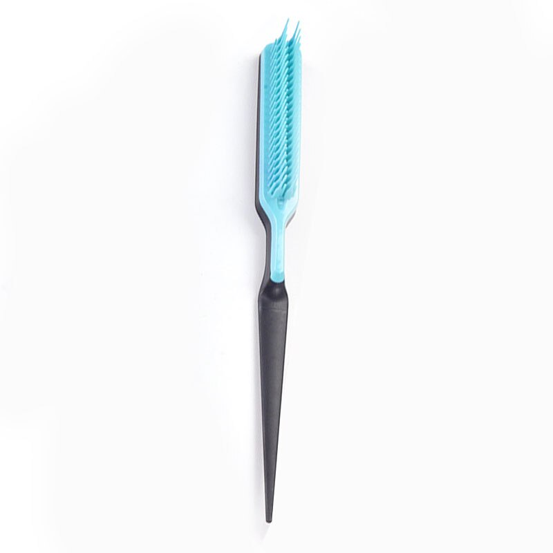 1pc hår kam spids hale kam drilleri krøllet hår antistatisk massage runde tand hår børster barber tilbehør: Blå