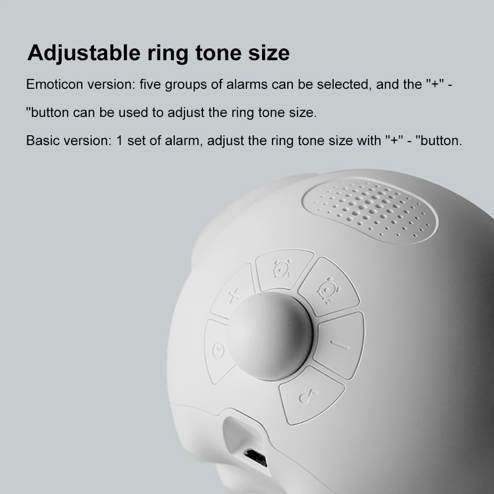 Emotikon piksel budzik wielofunkcyjny alarm elektroniczny z kontrolą głosu Słodki kreskówka lampka nocna inteligentny zegar dla dzieci