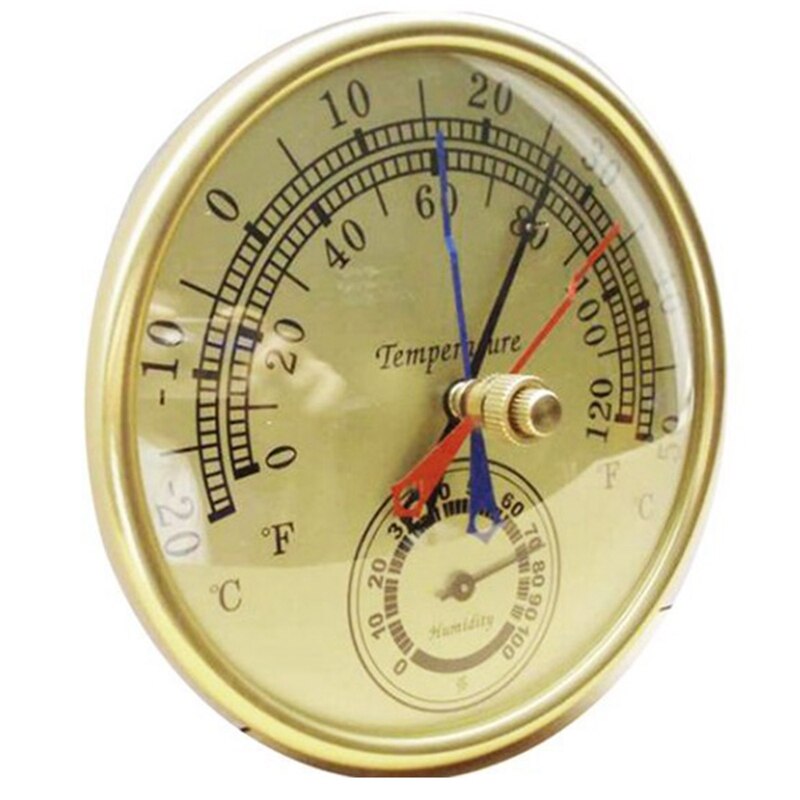 5Inch Min Max Thermometer Hygrometer Wall Mount Muur Hang Analoge Indoor Outdoor Anti Regen Temperatuur-vochtigheidsmeter