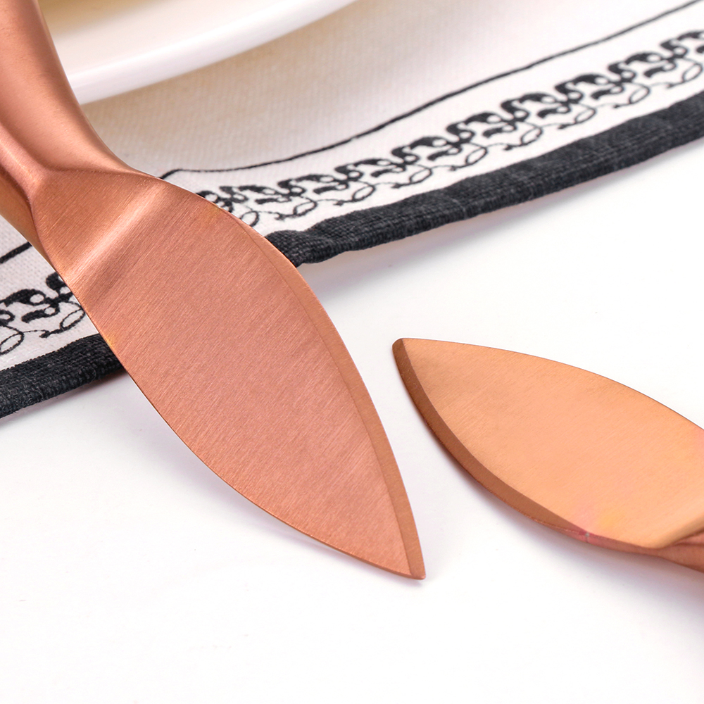 1Pcs Kaas Tool Gold Kaas Slicer Cutter Mes Creatieve Kaas Raspen Cake Spatel Boter Messen Vlees Vork Keuken Servies