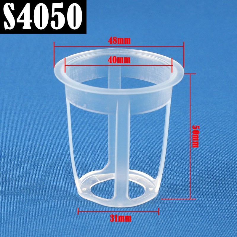 50 stks/partij Hydrocultuur Mand Tuin Groente Grondloze Grow Net Pot Kasplant Kloon Grow Potten Netto Kwekerij Cup: Light Grey