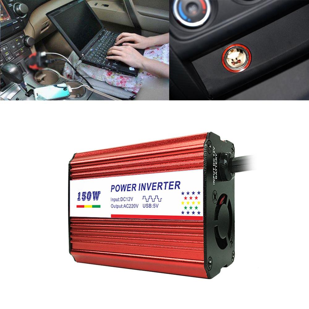 Digitale 150W Auto Power Inverter Dc 12V Naar Ac 110V/220V Converter Dual Usb Dc 12V Naar Ac 110V Converter