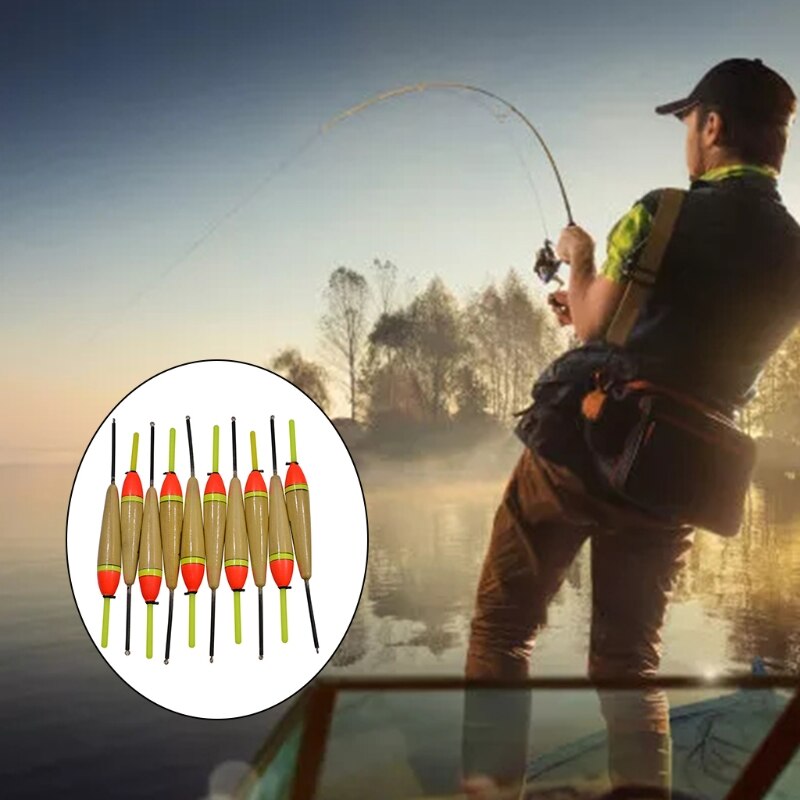10Pcs Slide Slip Fishing Floats, Fishing Gears for Walleyes Bass Trout