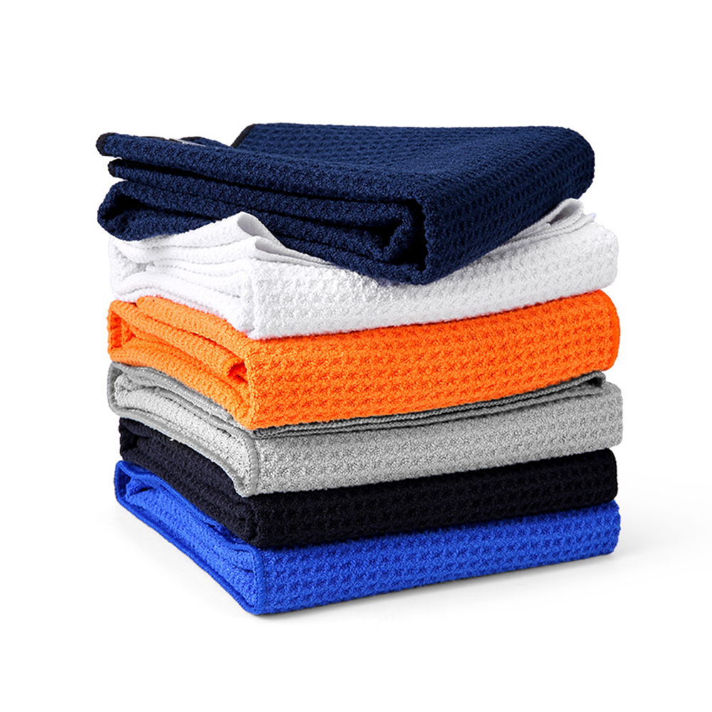 PGM asciugamano da Golf modello Waffle cotone con panno per la pulizia del moschettone asciugamano sportivo gancio in microfibra pulisce club palline borse mani