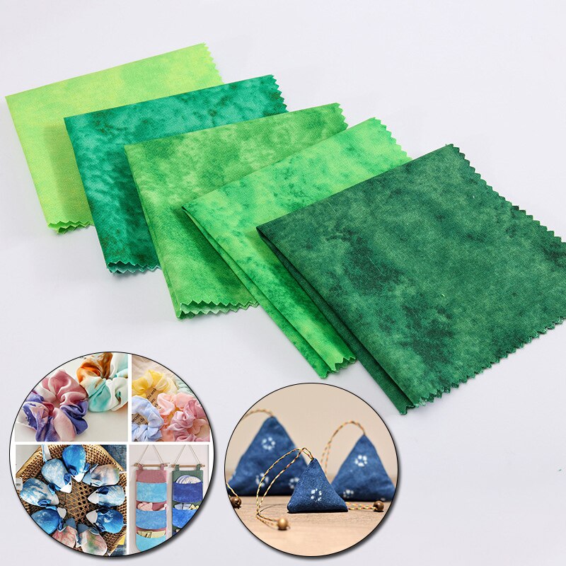 5 stk floral tie-dye patchwork-kombinasjon 20*20cm ren bomullsduk hode diy tie dye print barn regnbuestoff