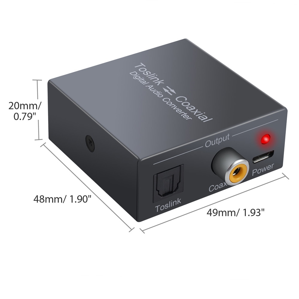 Proster Bi-Directionele Spdif & Coaxiale Converter 192 Khz Digitale Audio Converter Spdif Coax En Toslink Optische Splitter