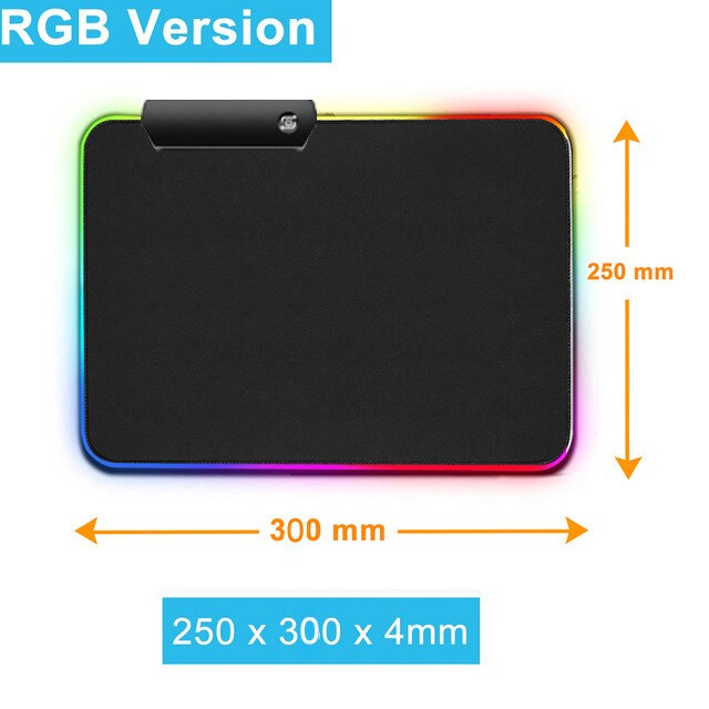 RGB Gaming Mouse Pad LED Backlit Carpet Big size Game Keyboard Mousepad XXL Carpet Surface Mause Pad Keyboard Desk Mat: 250x300x4mm