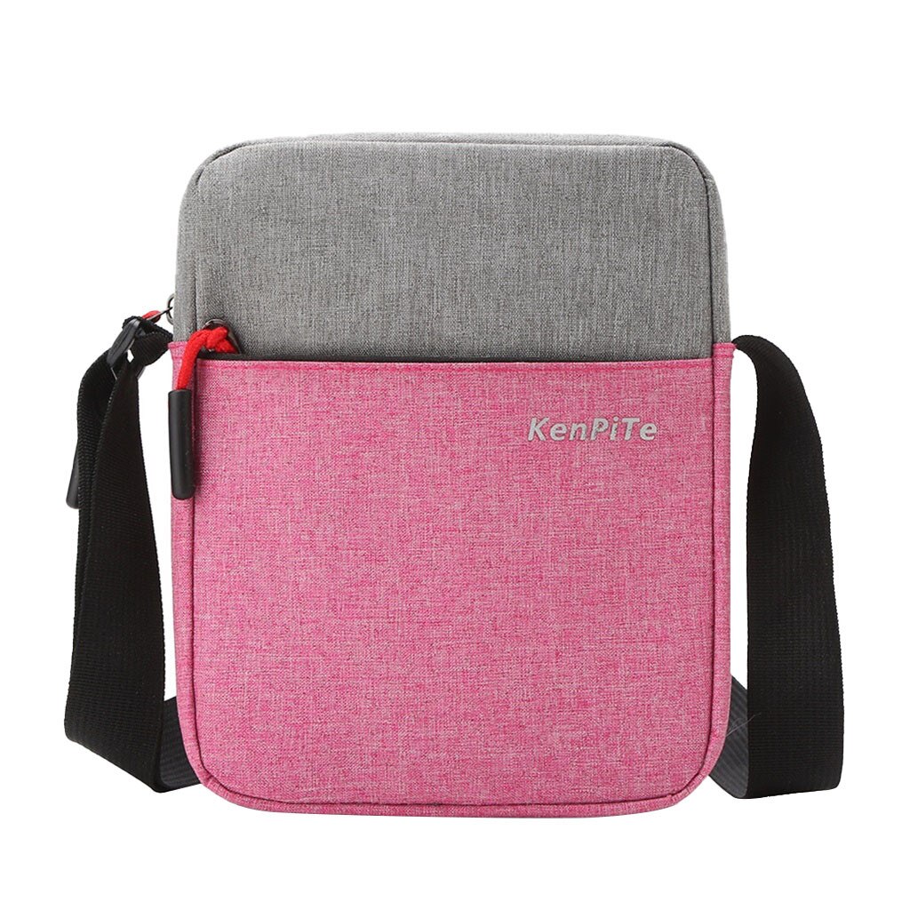 Men Diagonal Mini Messenger Shoulder Bag Multi-Function Mobile Phone Wallet Outdoor Sports Crossbody Bag Bolsas#25: Pink 