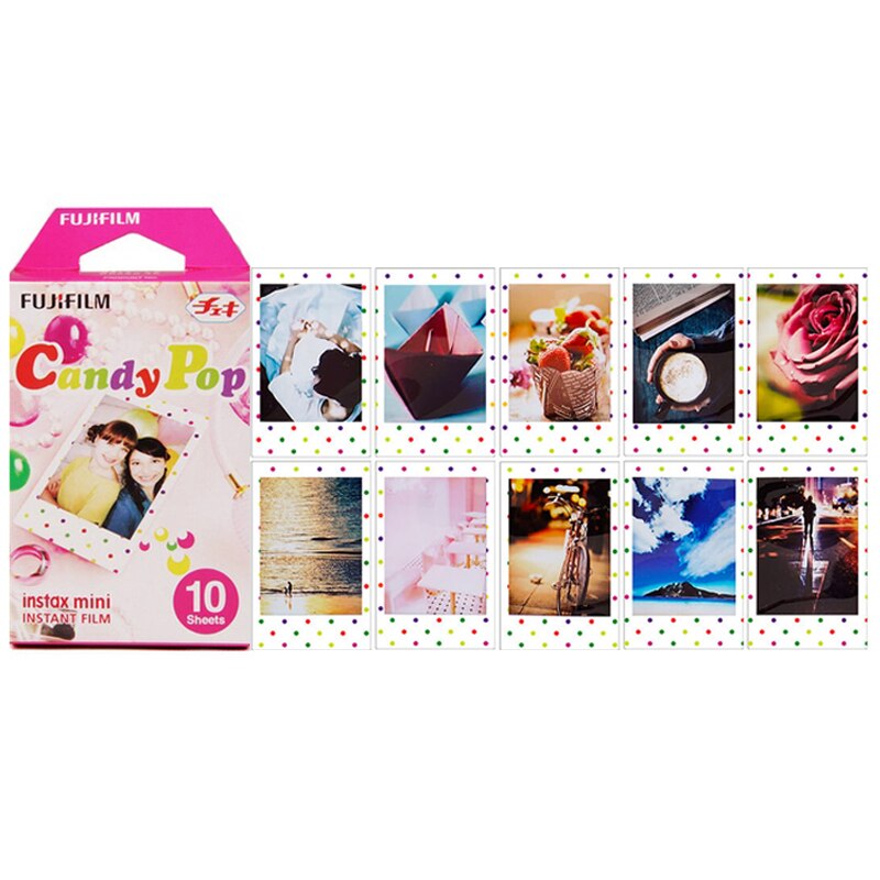 10 blätter Fuji Fujifilm instax Mini 11 9 filme weißen Rand 3 Zoll farbe Film für sofortig Kamera Mini 8 9 11 7s 25 Foto papier: Süssigkeit
