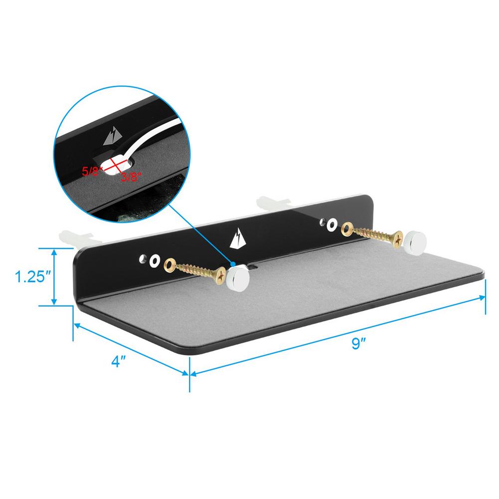 Étagère de rangement murale en acrylique, support de haut-parleurs Bluetooth, support flottant, étagère de rangement pour appareils ménagers